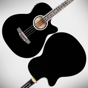  Glarry GMB101 4 string Electric Acoustic Bass Guitar w/ 4-Band Equalizer EQ-7545R Black